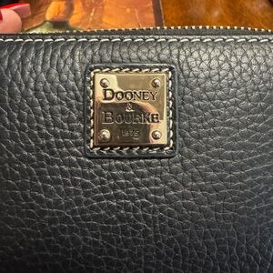 Dooney & Bourke Textured Black Leather Pouch